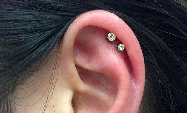 triple ear piercing cartilage
