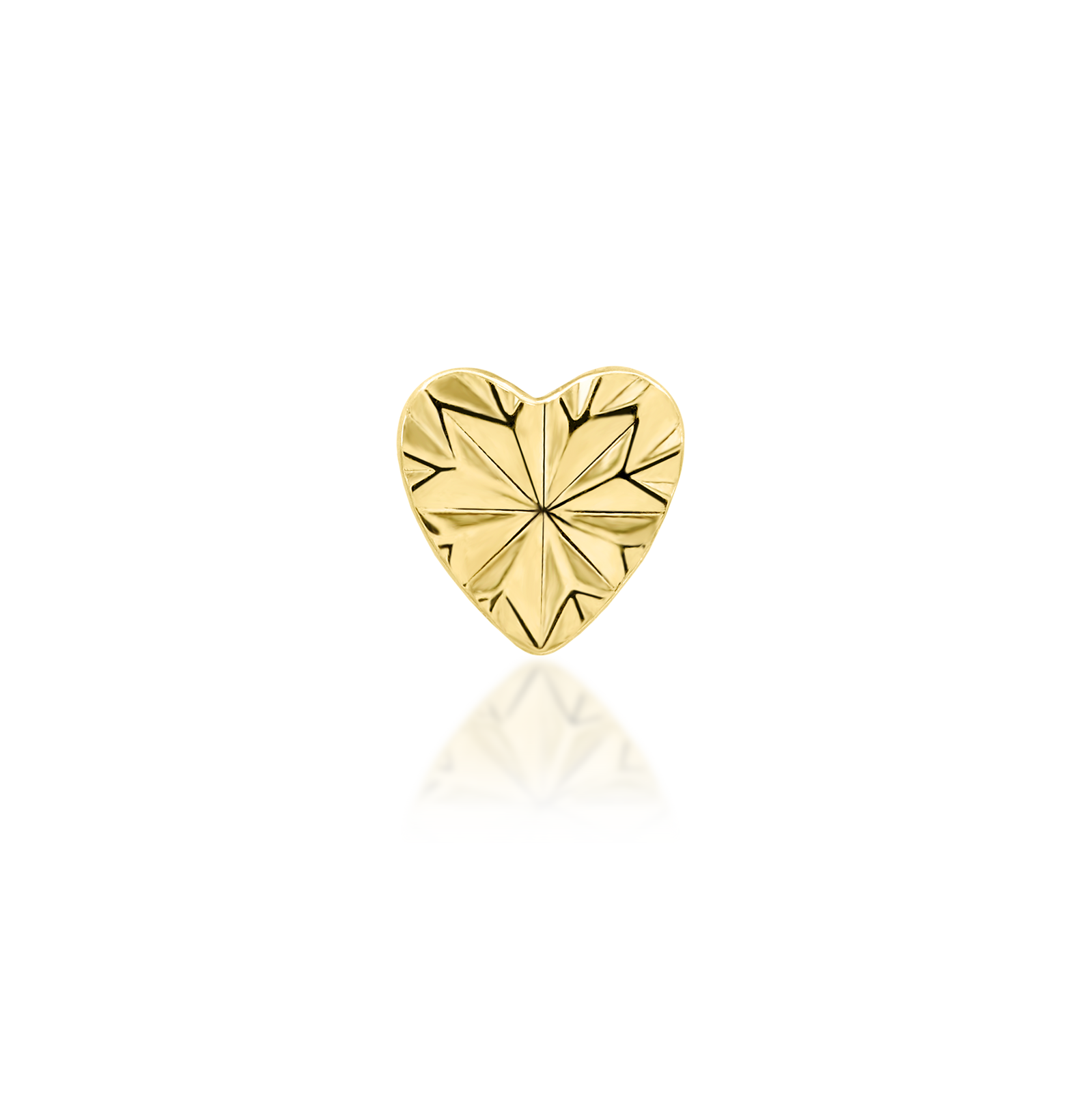 Laser Heart in 14k gold by Junipurr