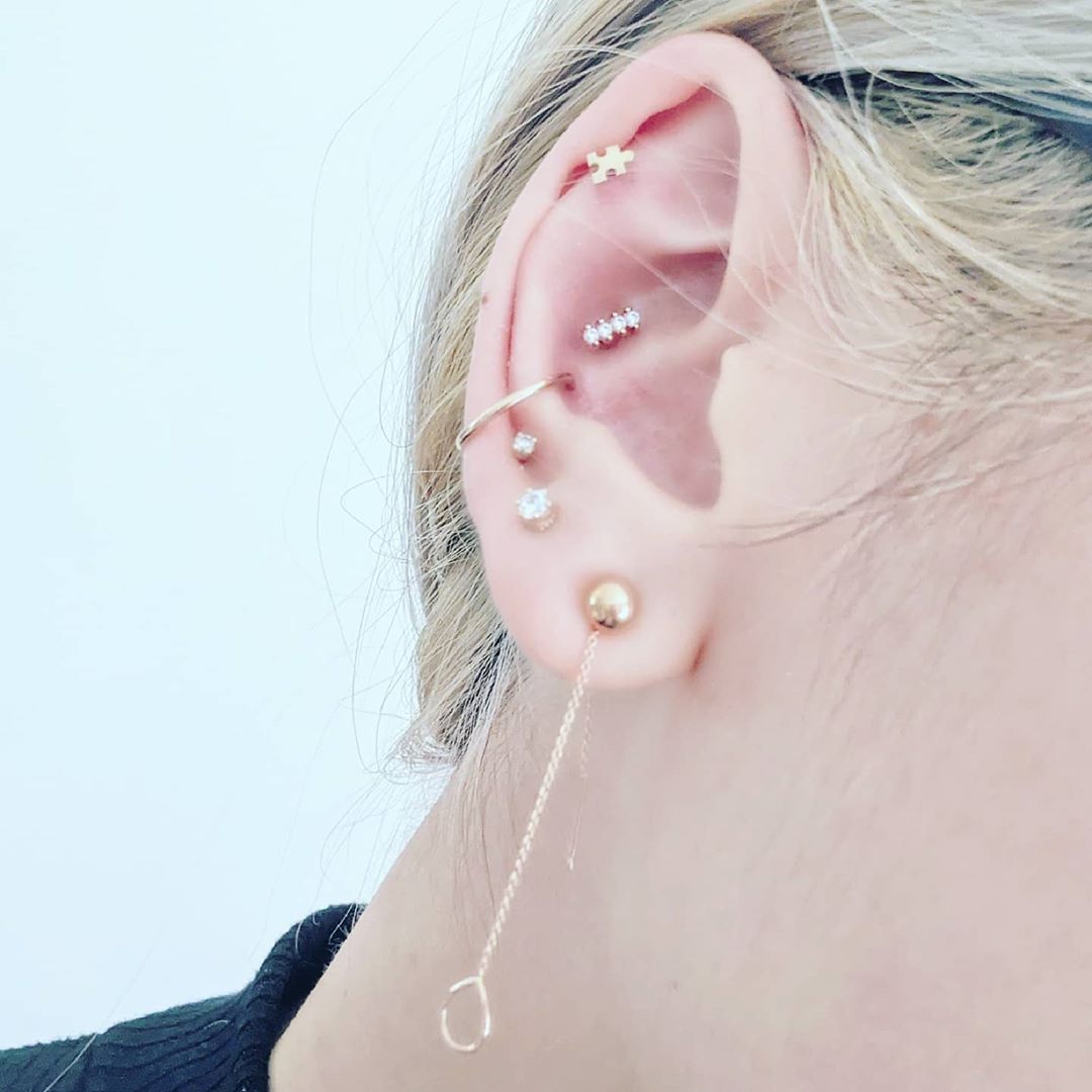 Puzzle Piece in 14k Gold by Junipurr