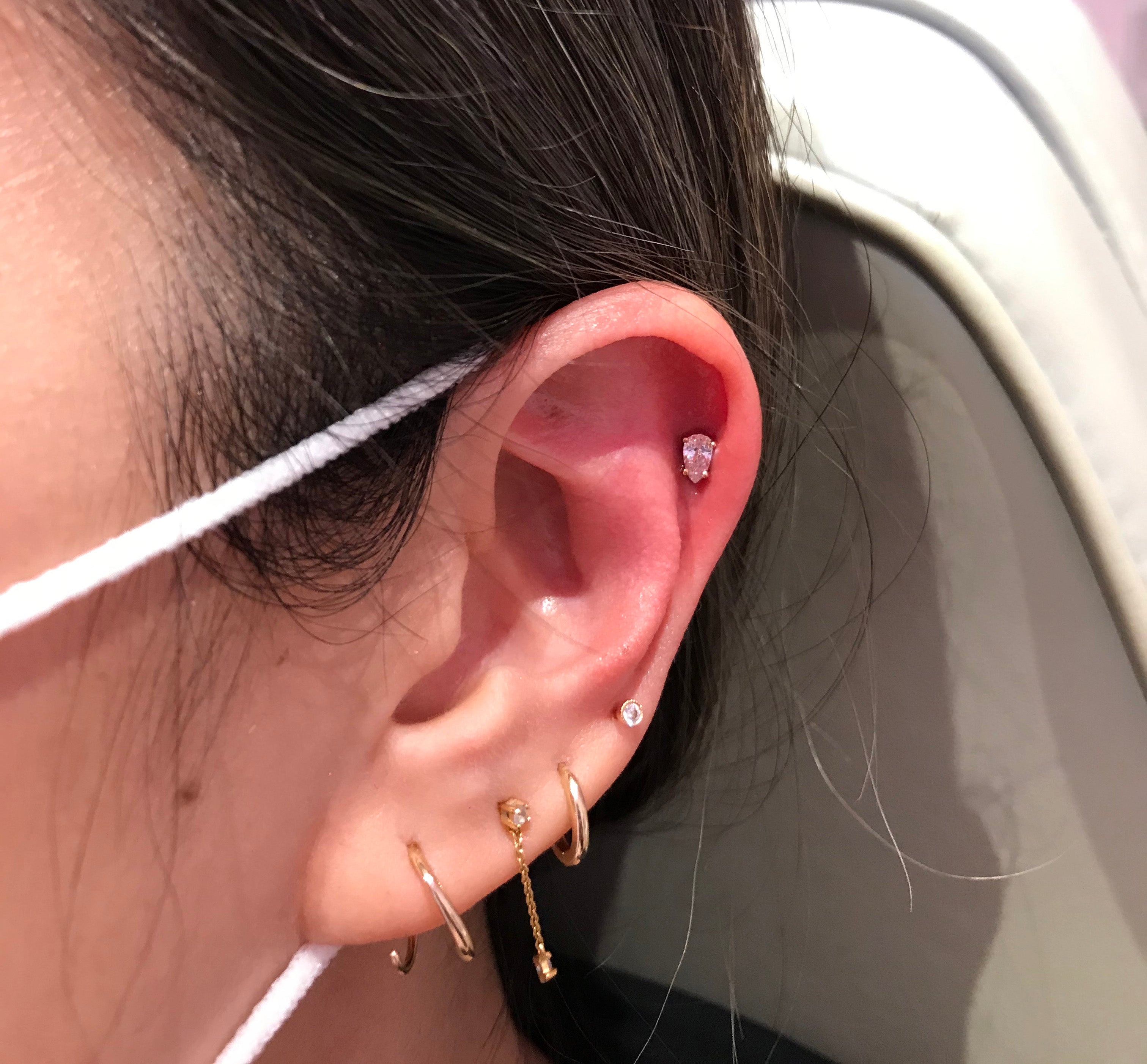 Swarovski Pear-cut in 14k Gold by Junipurr