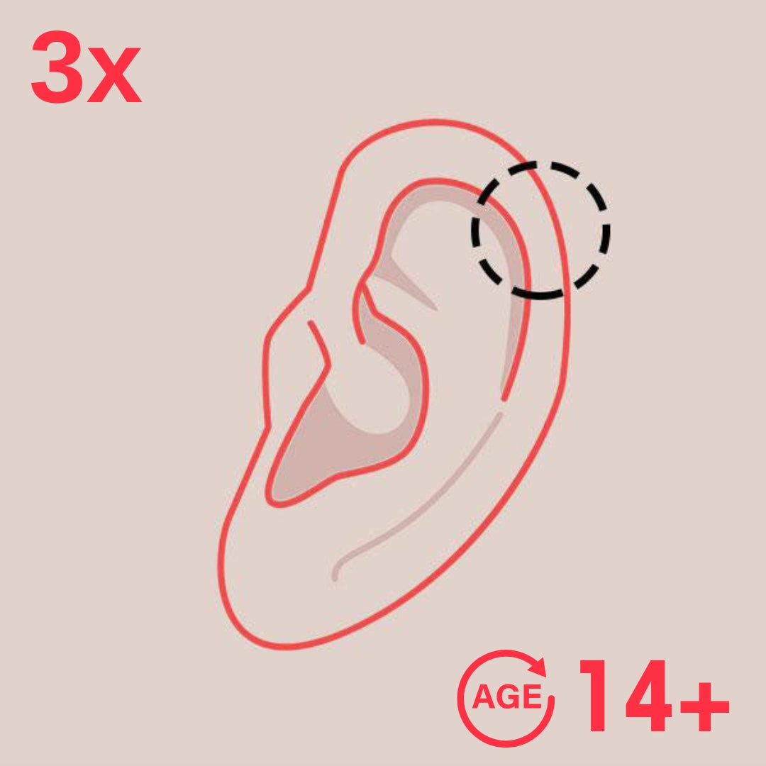 3 Helix Piercings 14y+ in Mississauga + Excluding Jewelry