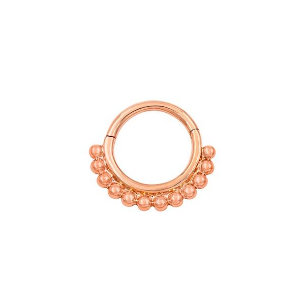 Beaded Clicker Ring in 14k Gold by Junipurr