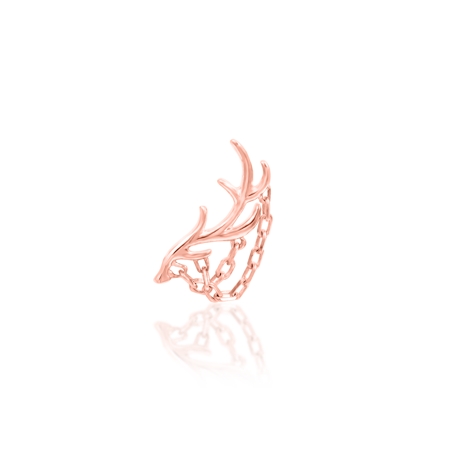 Chained Antler in 14k Gold by Junipurr