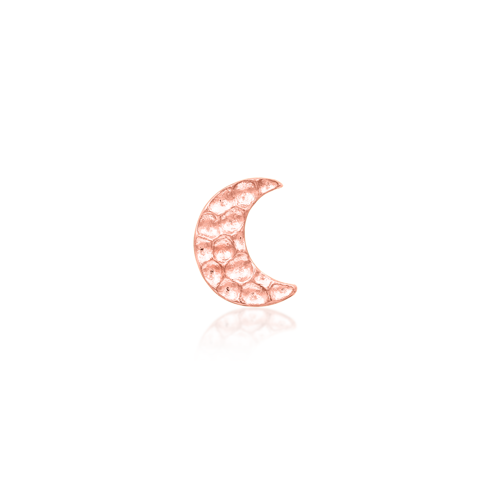 Hammered Moon in 14k gold by Junipurr