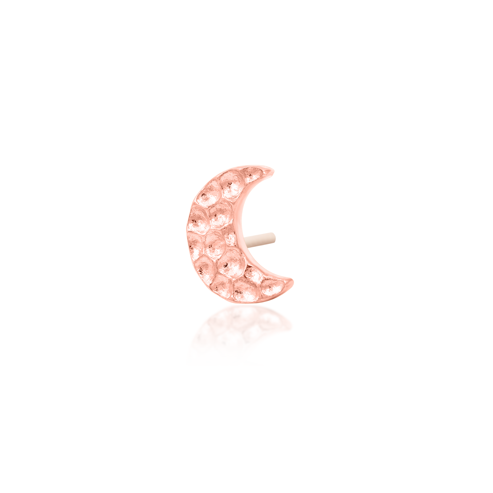 Hammered Moon in 14k gold by Junipurr