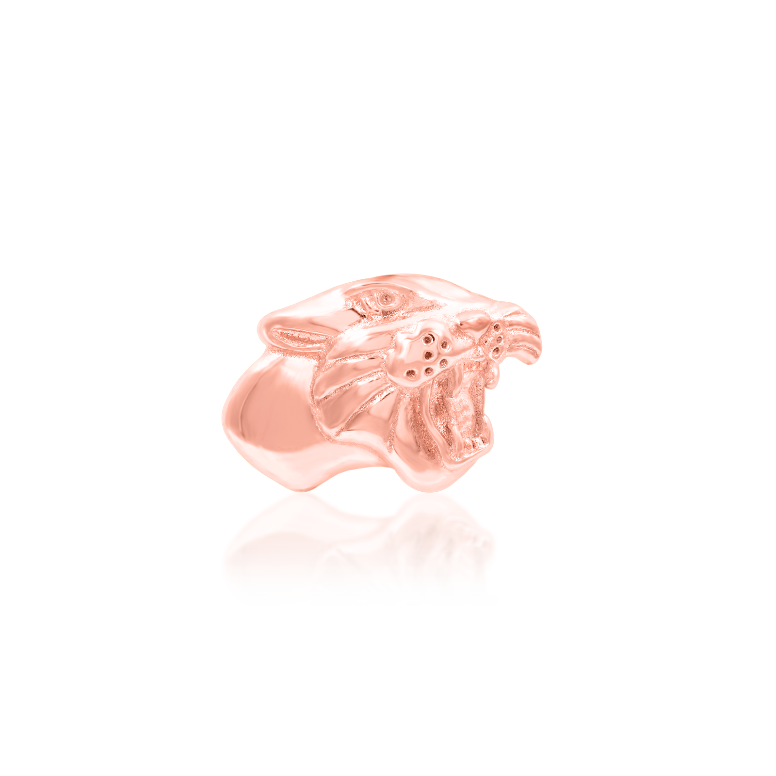 Panther Head in 14k Gold by Junipurr