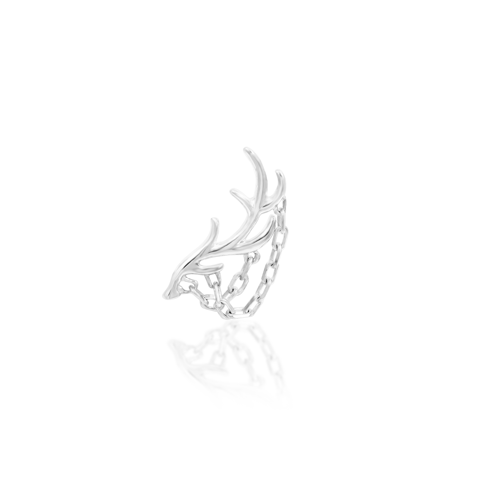 Chained Antler in 14k Gold by Junipurr