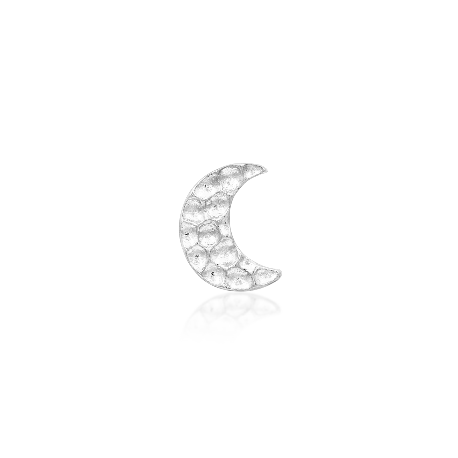 Hammered Moon in 14k gold by Junipurr