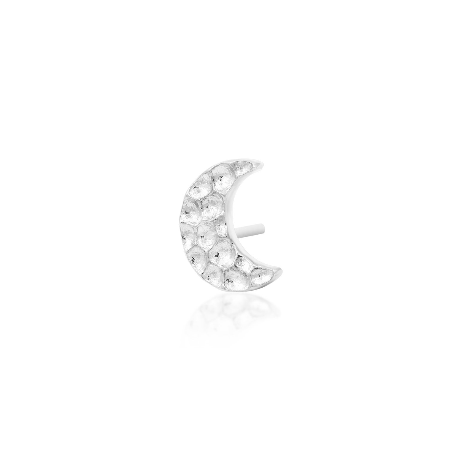 Hammered Moon in 14k gold by Junipurr
