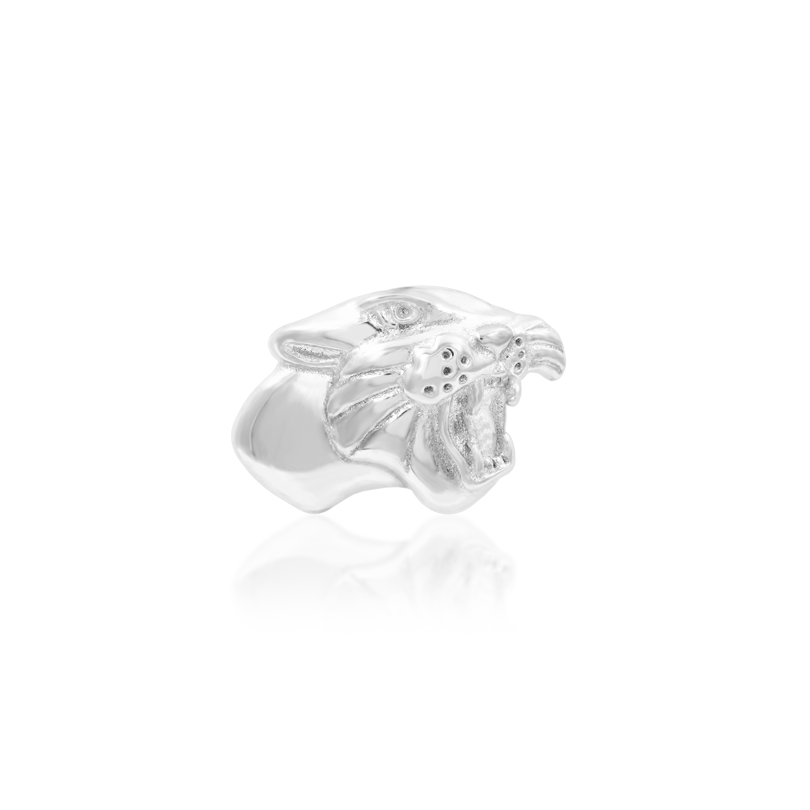 Panther Head in 14k Gold by Junipurr