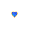 Blue Opal Heart Bezel in 14k Yellow Gold by Junipurr
