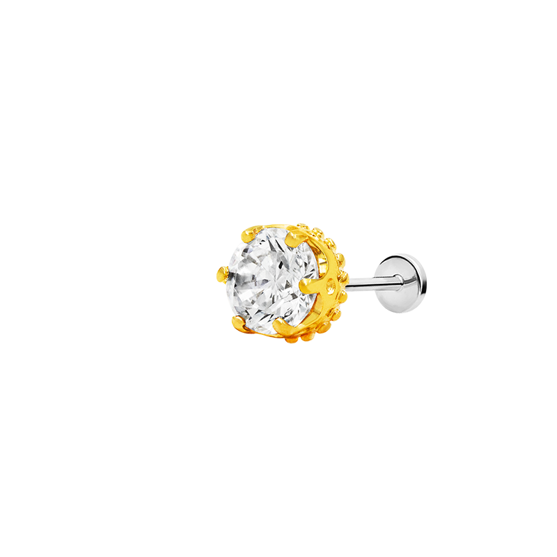 Swarovski Crown-set in 14k Gold by Junipurr