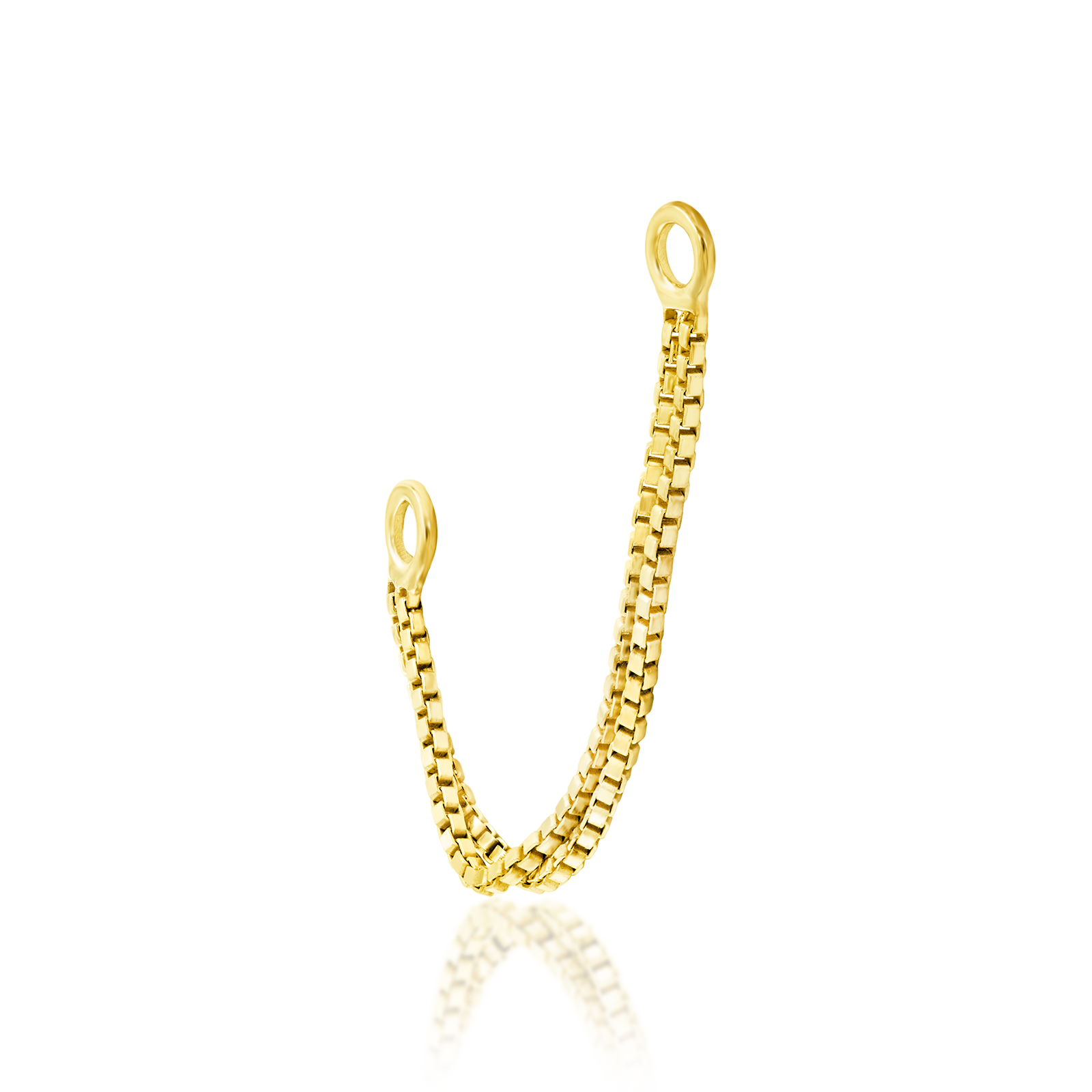 Double Box Chain in 14k gold by Junipurr