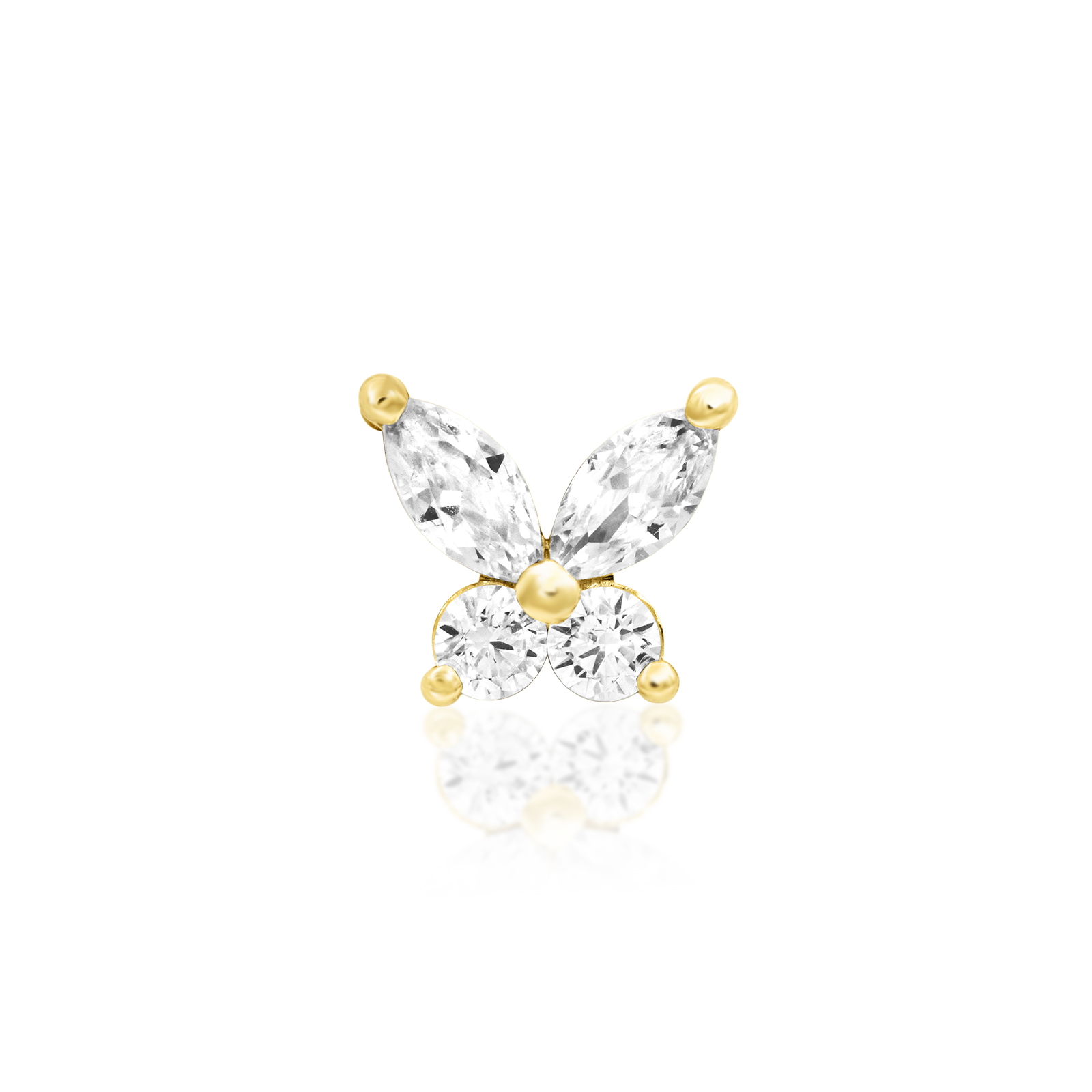 Flutterby in 14k Gold by Junipurr