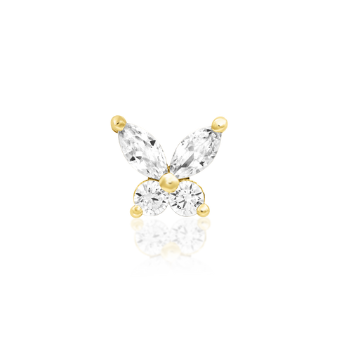 Flutterby in 14k Gold by Junipurr