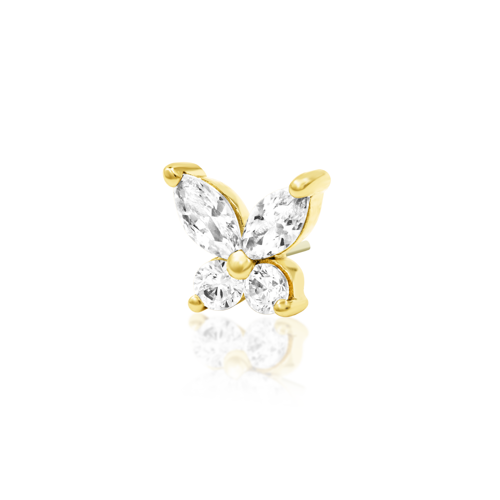 Flutterby in 14k Gold by Junipurr