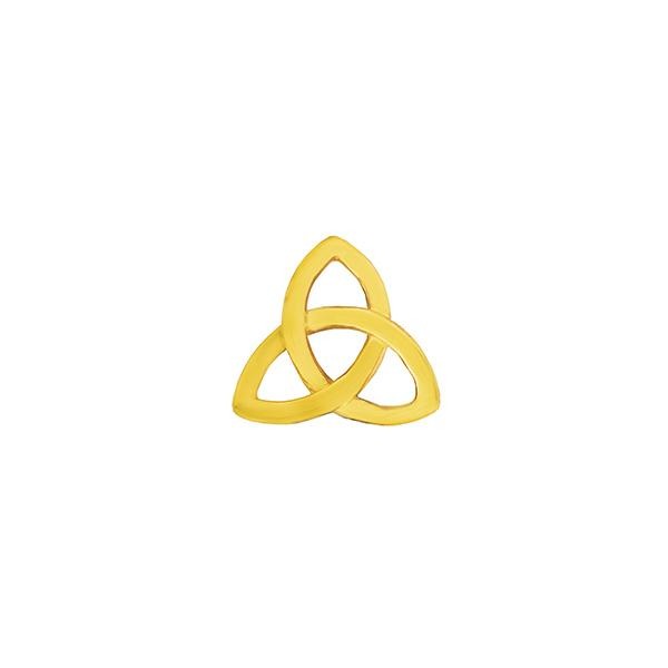 Celtic Knot End in 14k Yellow Gold by Junipurr - Pierced