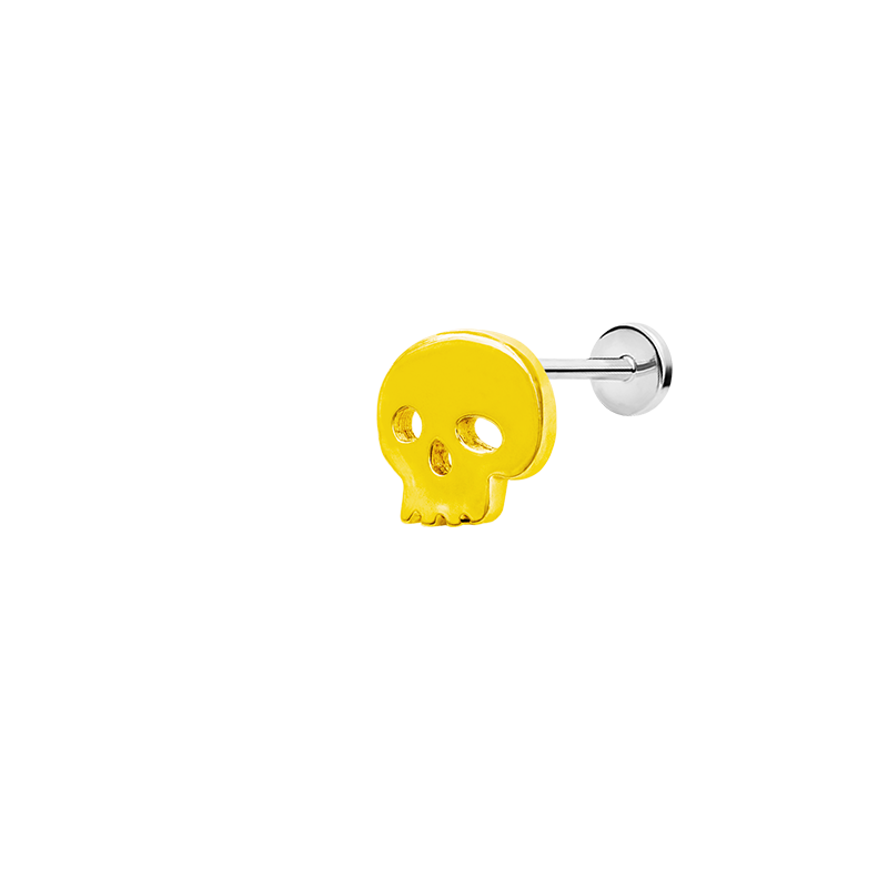 Skull in 14k Gold by Junipurr