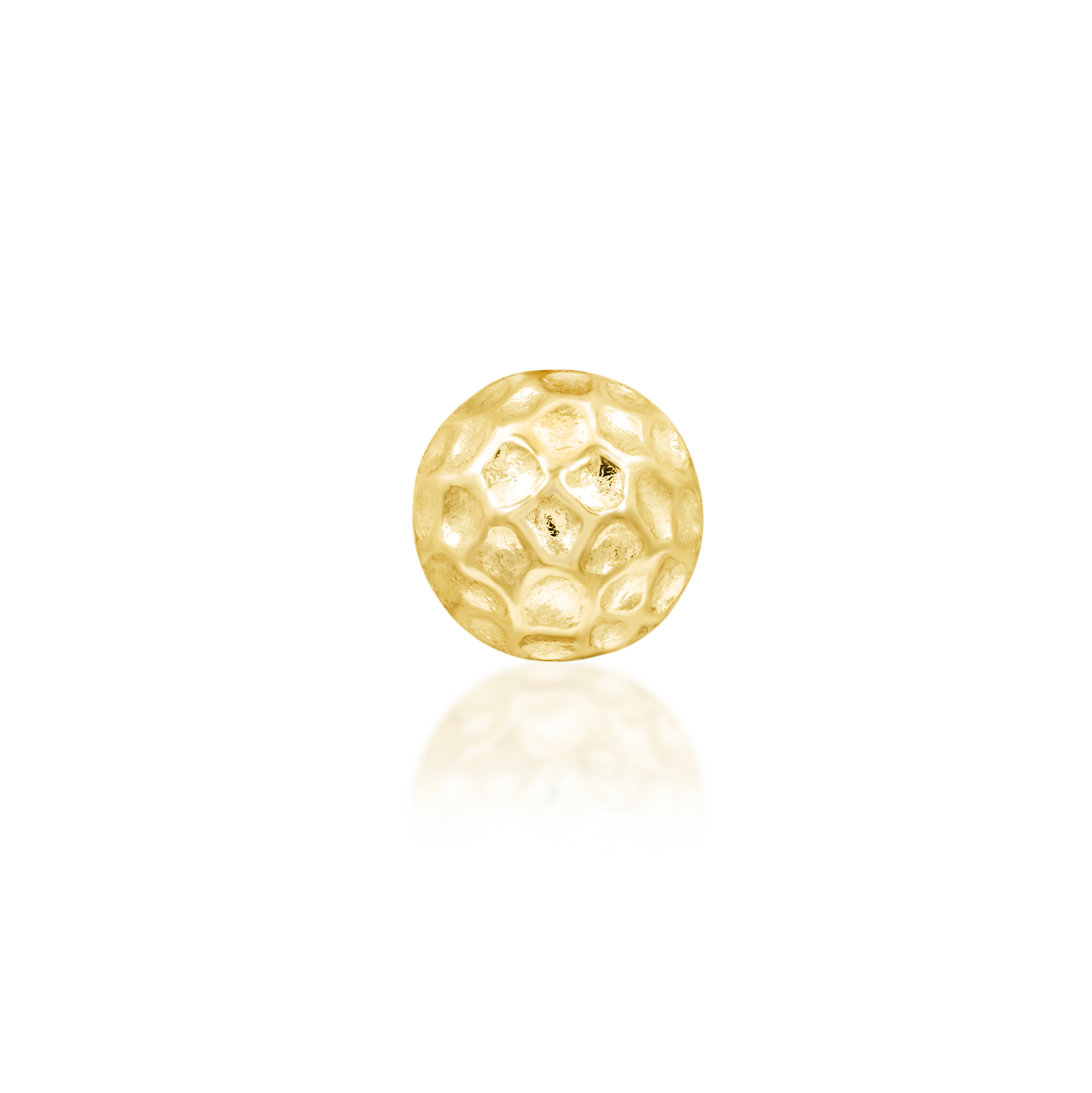 Hammered Dome in 14k Gold by Junipurr