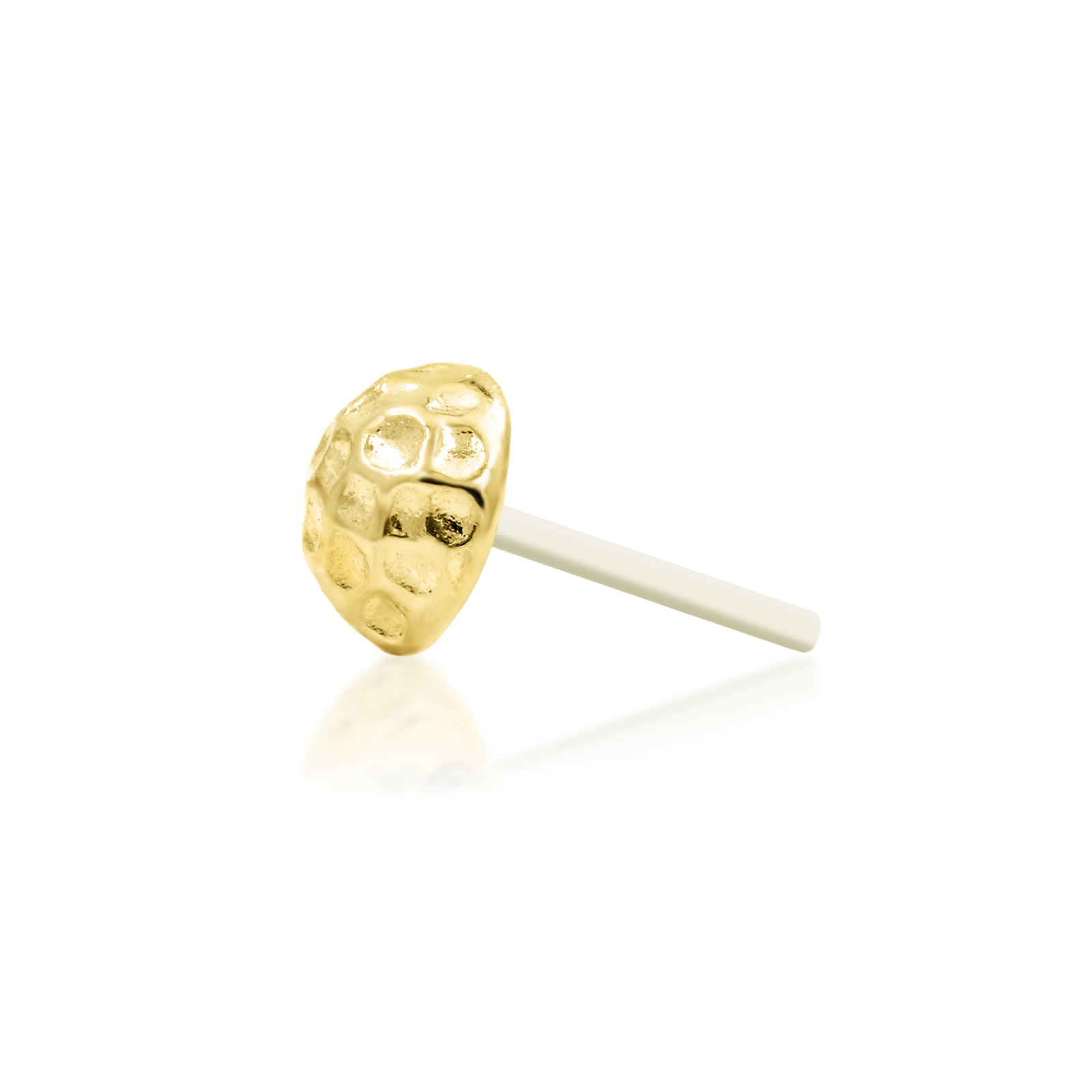 Hammered Dome in 14k Gold by Junipurr