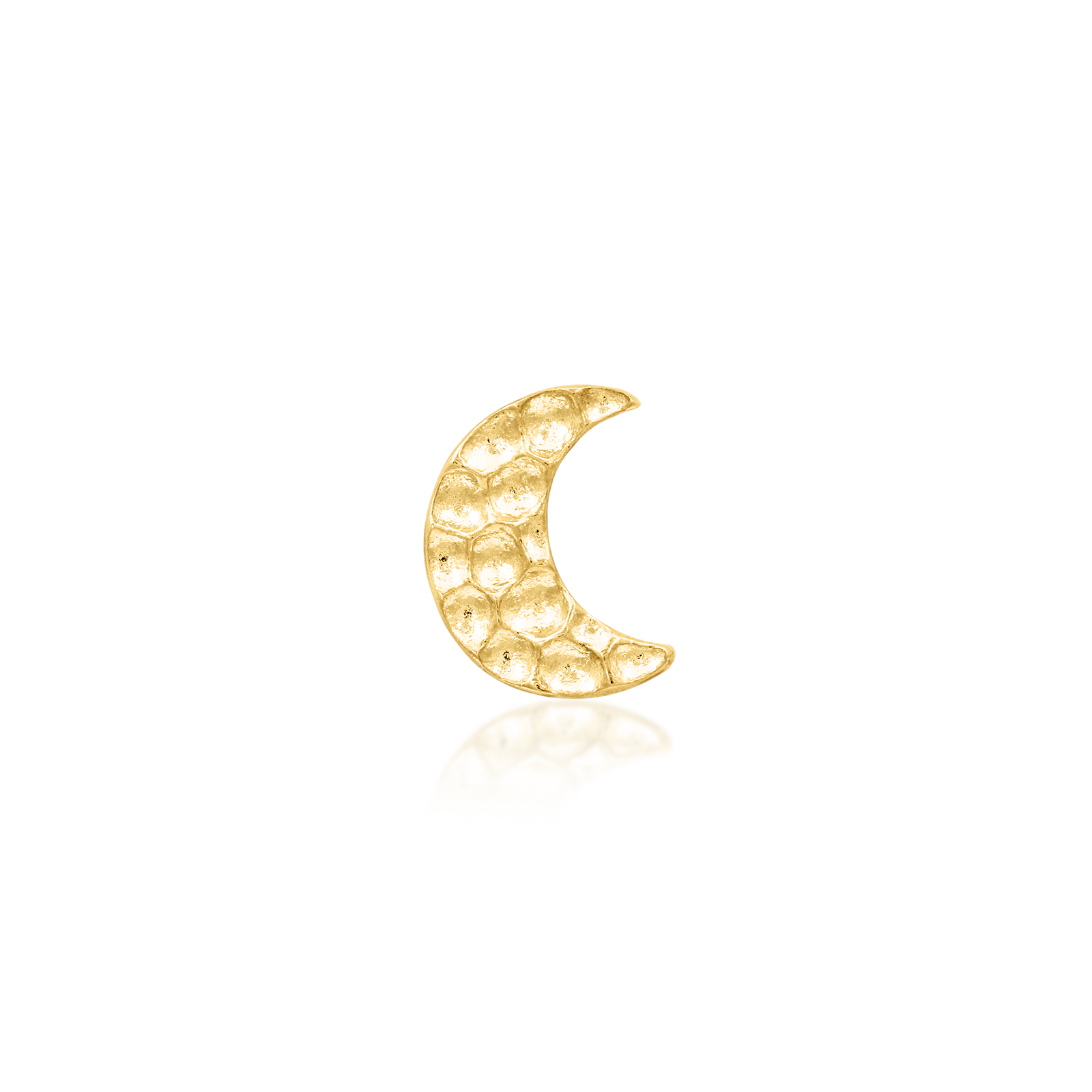 Hammered Moon in 14k gold by Junipurr