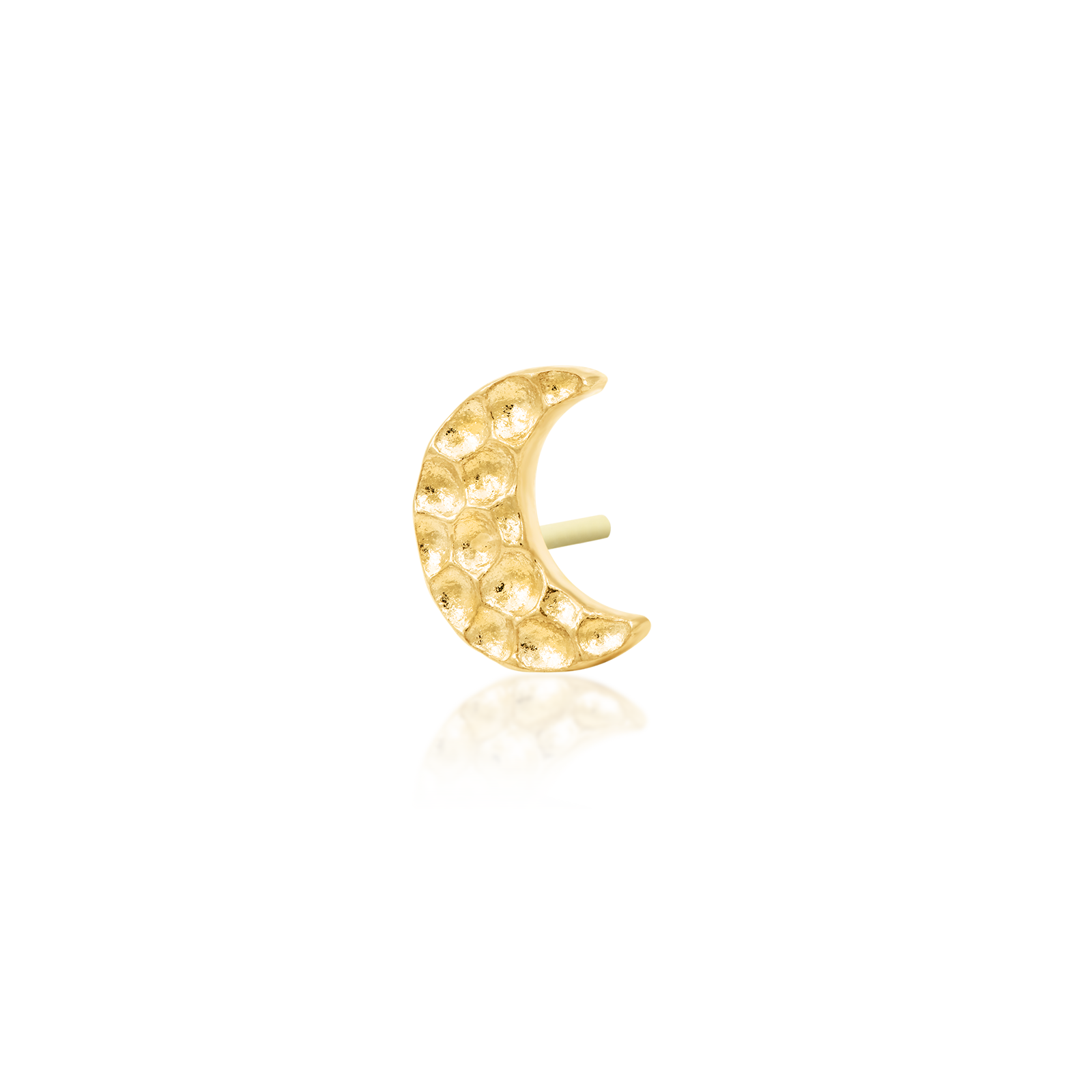 Hammered Moon in 14k gold by Junipurr