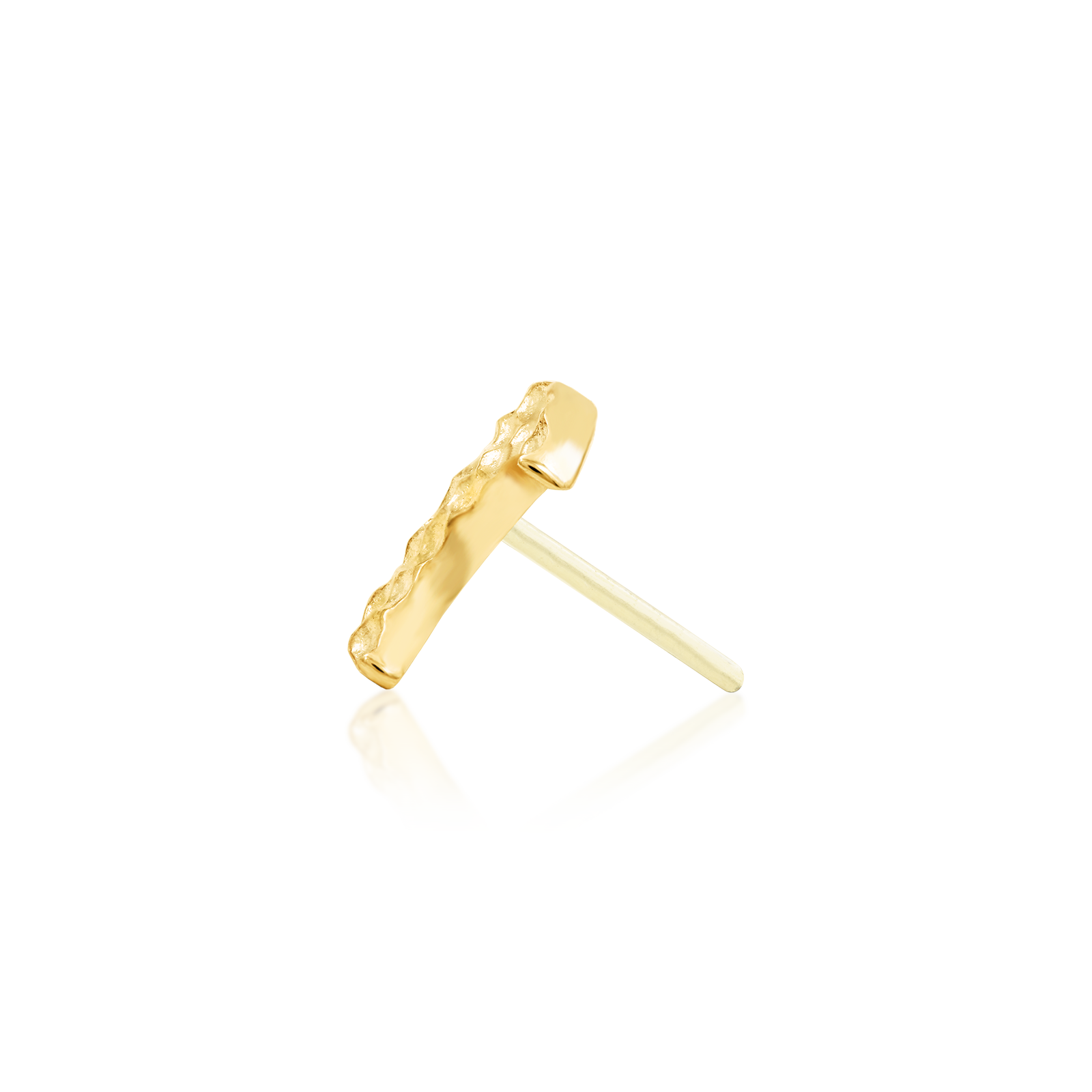 Hammered Moon in 14k gold by Junipurr