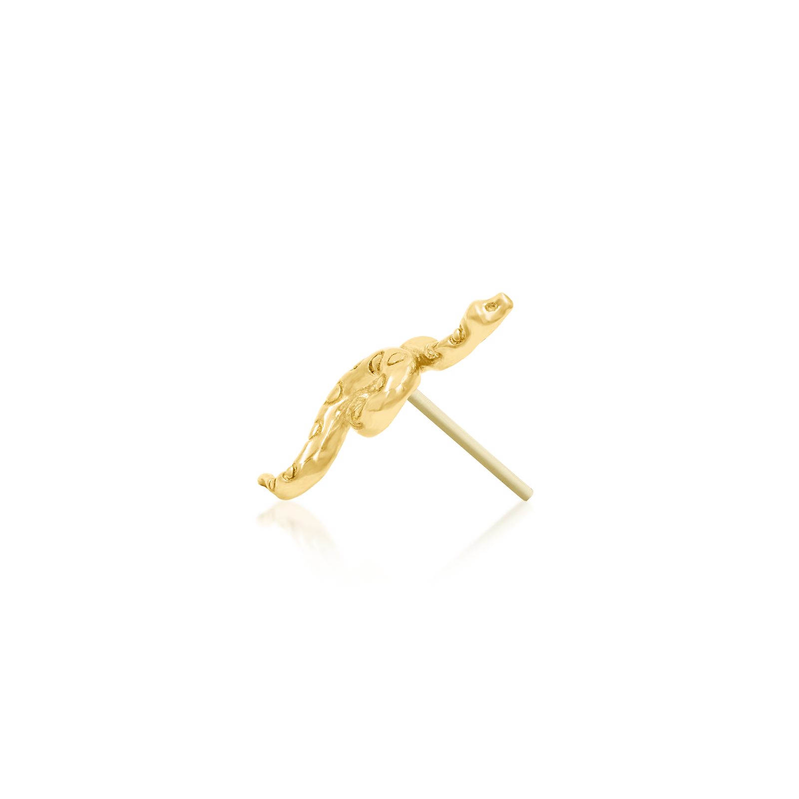 Textured Snake in 14k Gold by Junipurr