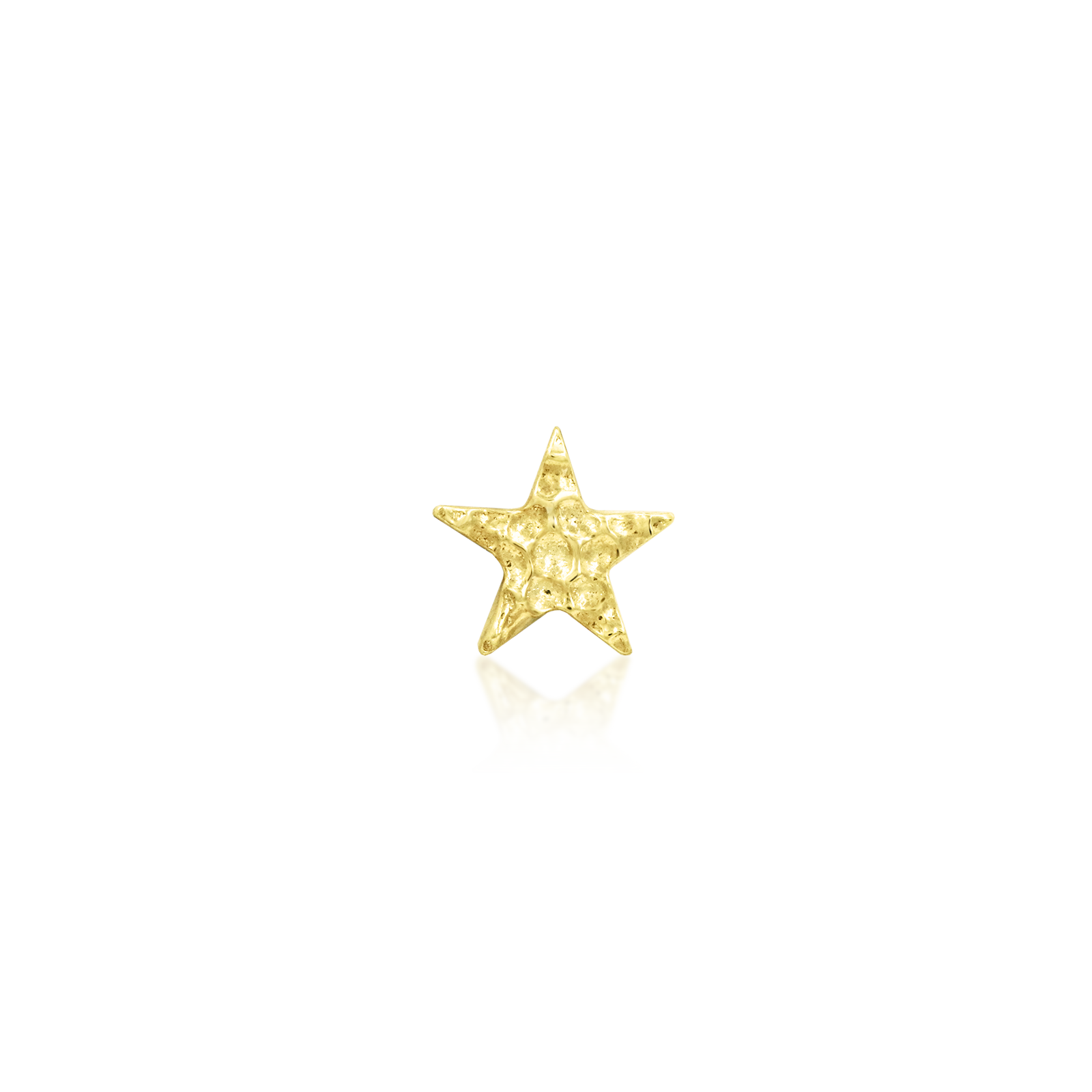 Hammered Star in 14k Gold by Junipurr