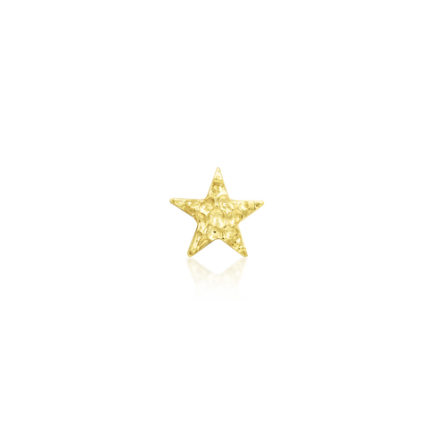 Hammered Star in 14k Gold by Junipurr