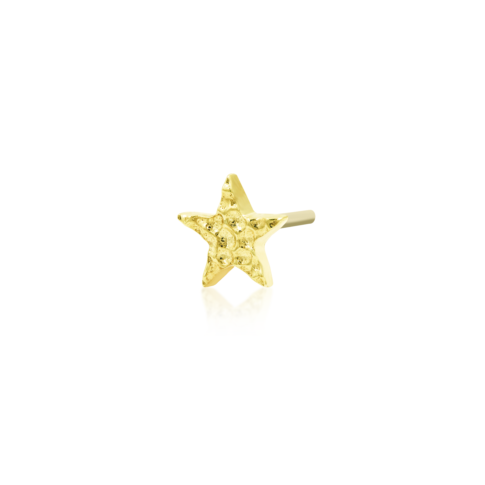 Hammered Star in 14k Gold by Junipurr