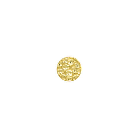 Hammered Disk in 14k Gold by Junipurr