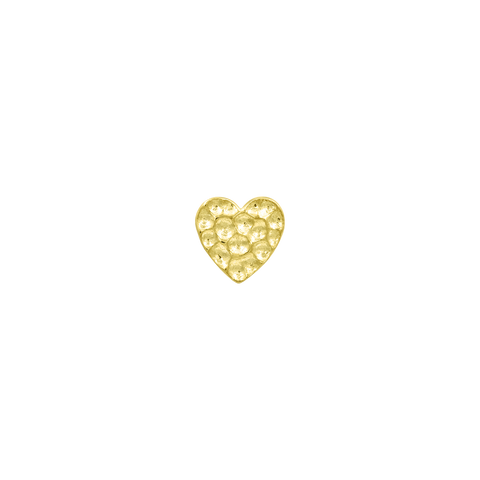 Hammered Heart in 14k Gold by Junipurr