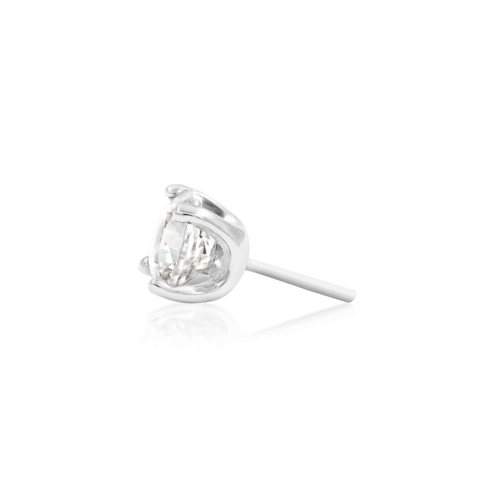 Higher Profile 4 Prong Set CZ in 14k gold by Junipurr