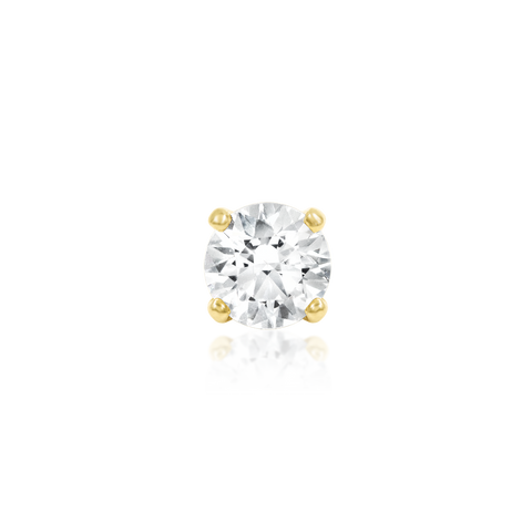 Higher Profile 4 Prong Set CZ in 14k gold by Junipurr