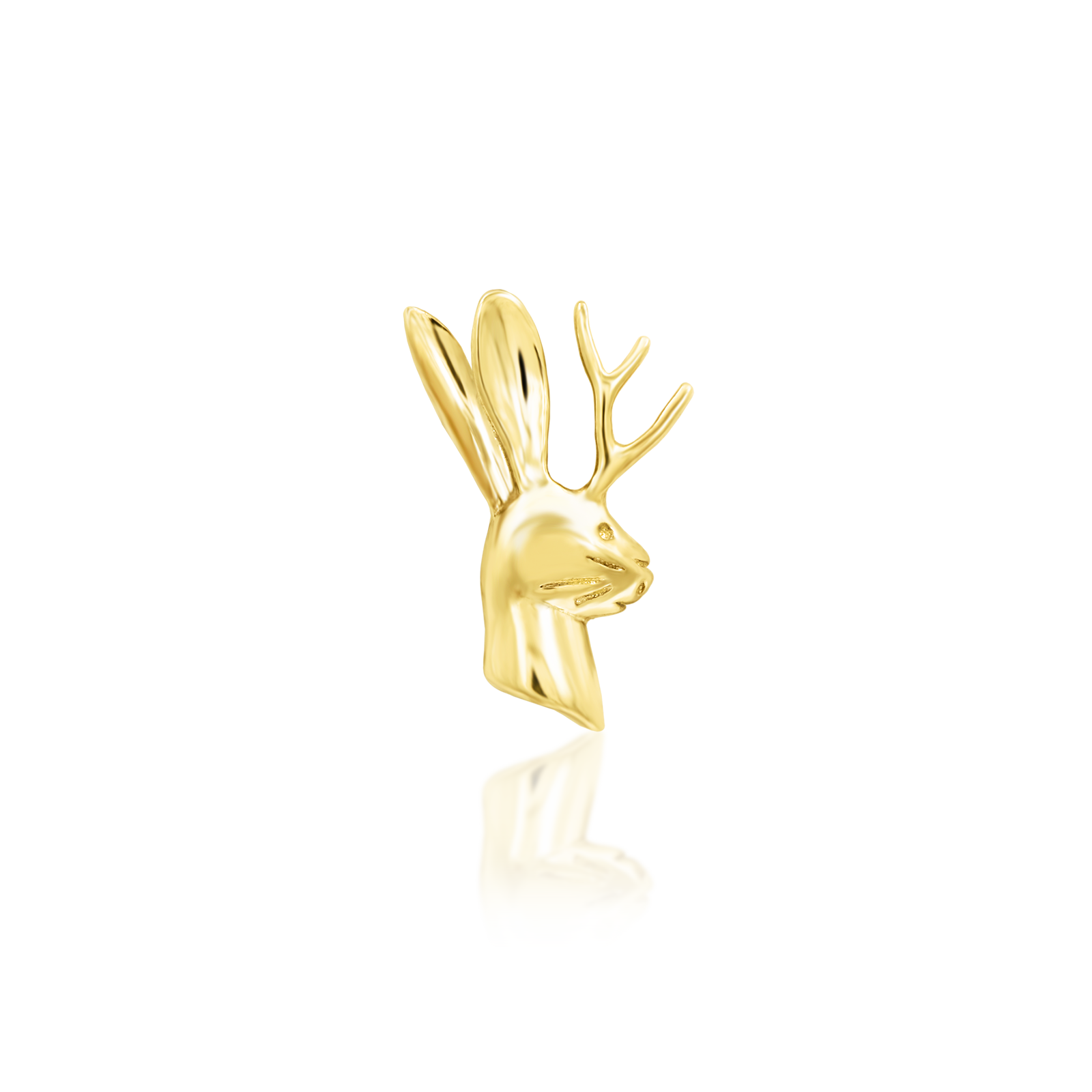 Jack-O-Lope in 14k Gold by Junipurr