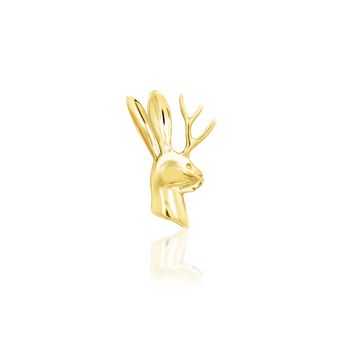 Jack-O-Lope in 14k Gold by Junipurr