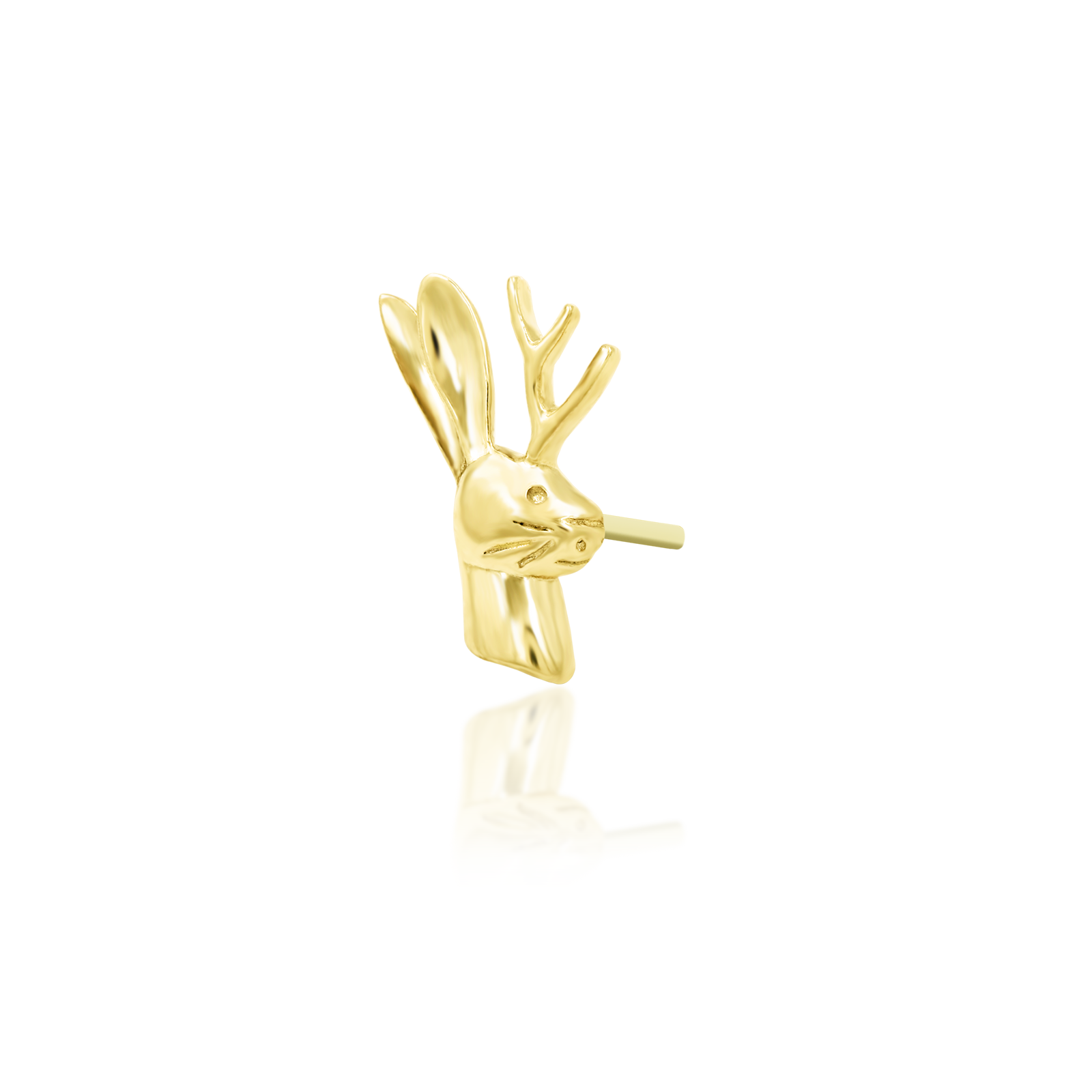Jack-O-Lope in 14k Gold by Junipurr