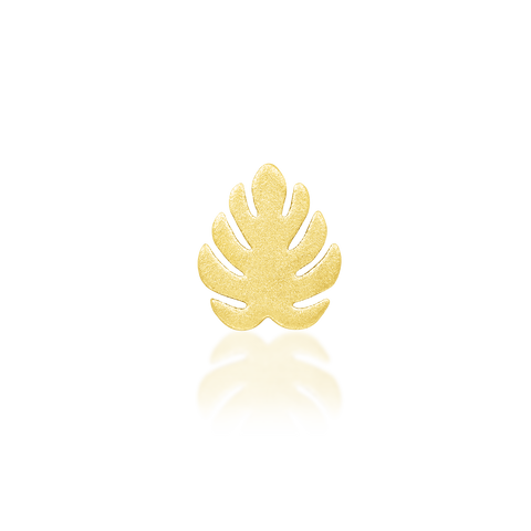 Monstera in 14k gold by Junipurr