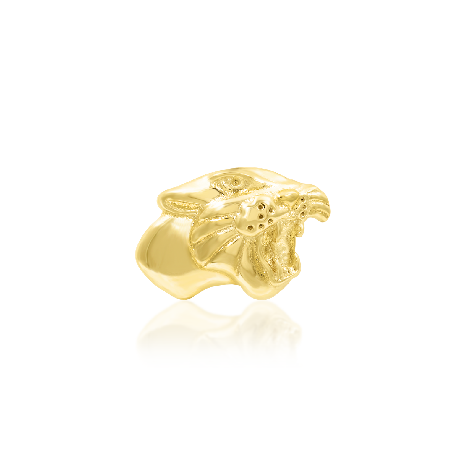 Panther Head in 14k Gold by Junipurr
