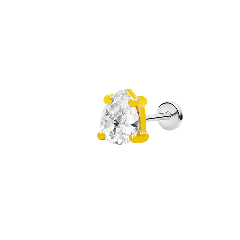 Swarovski Pear-cut in 14k Gold by Junipurr