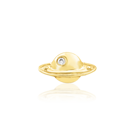 Saturn in 14k Gold by Junipurr