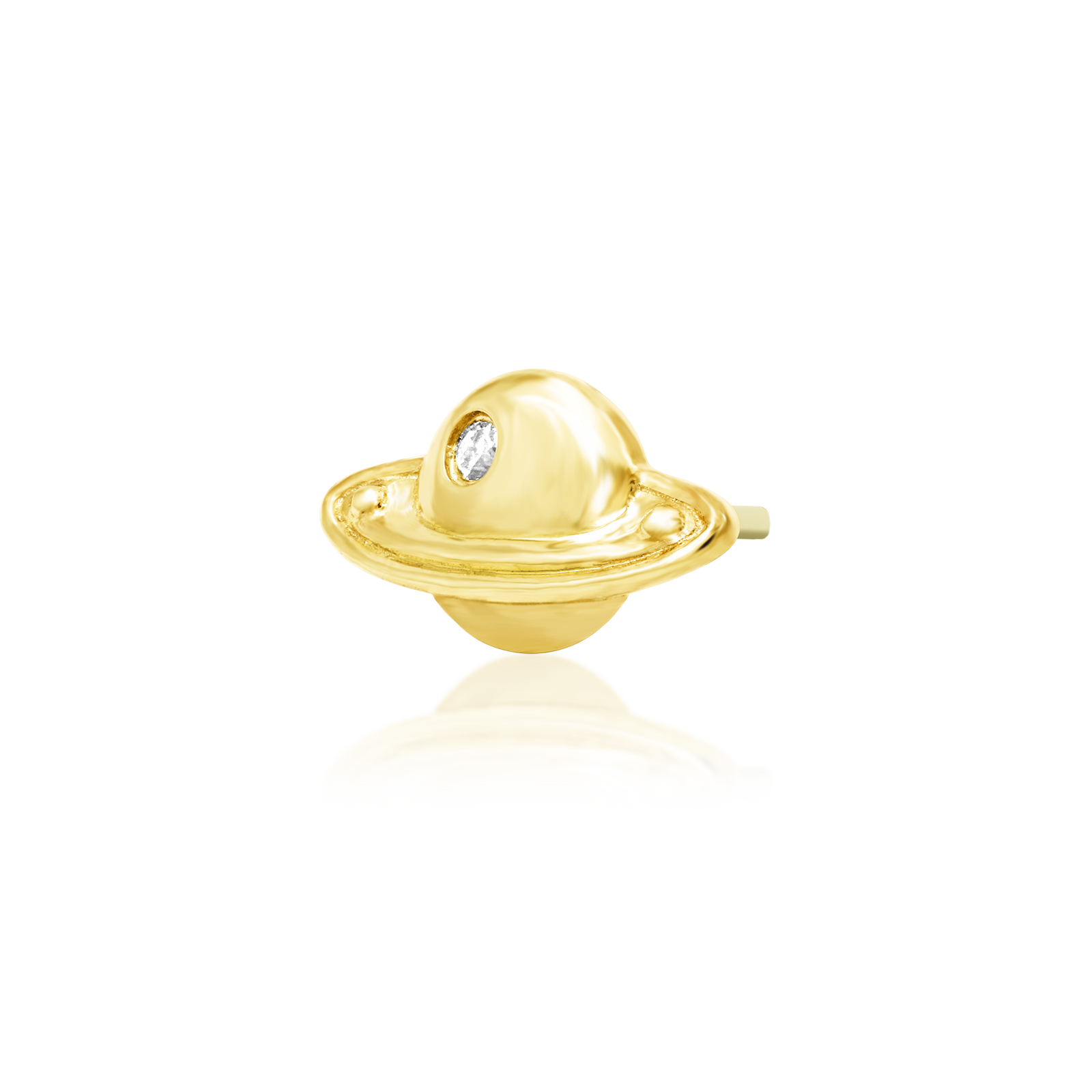 Saturn in 14k Gold by Junipurr