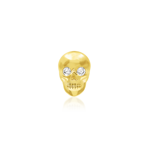 Crystal Skull in 14k Gold by Junipurr