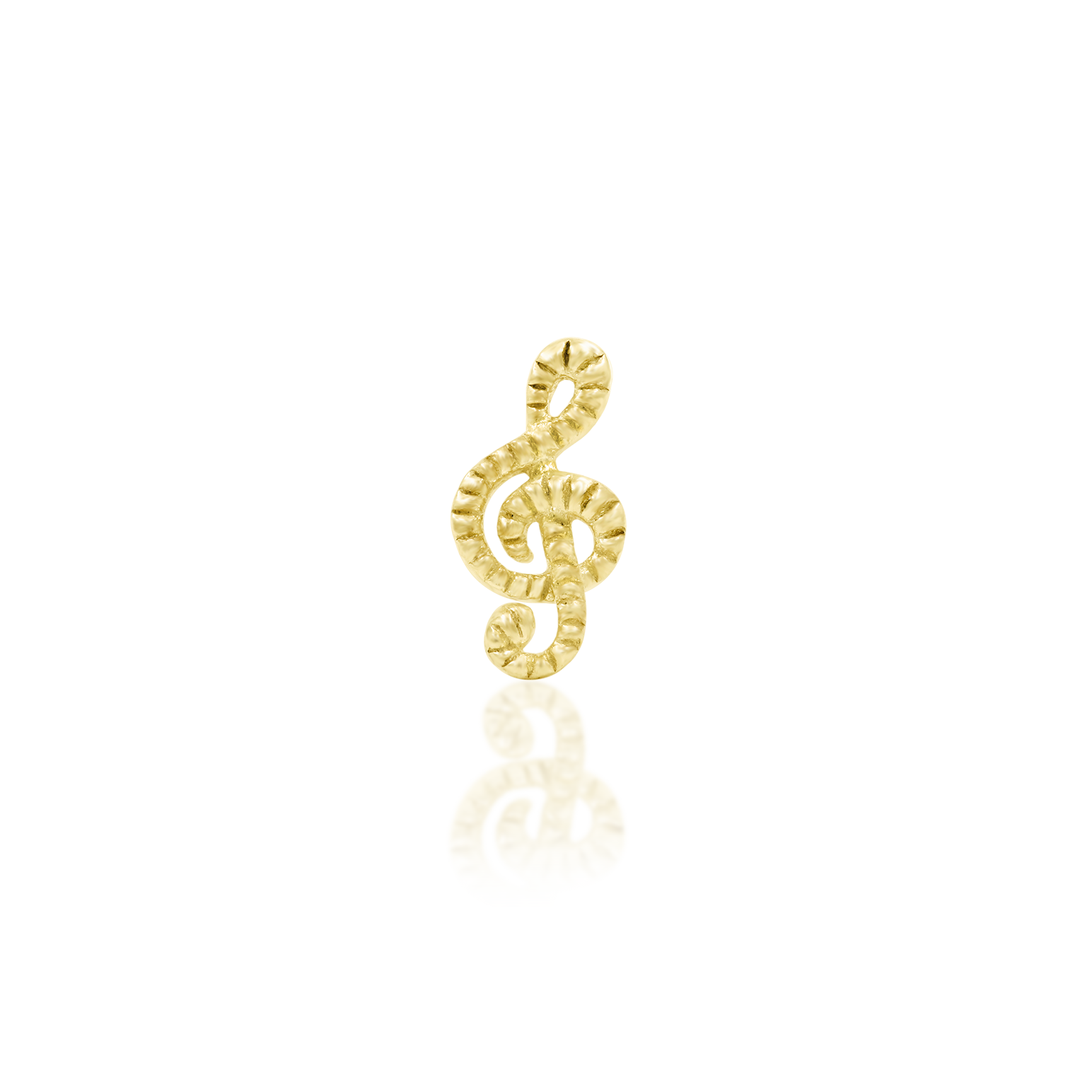 Treble Clef in 14k Gold by Junipurr