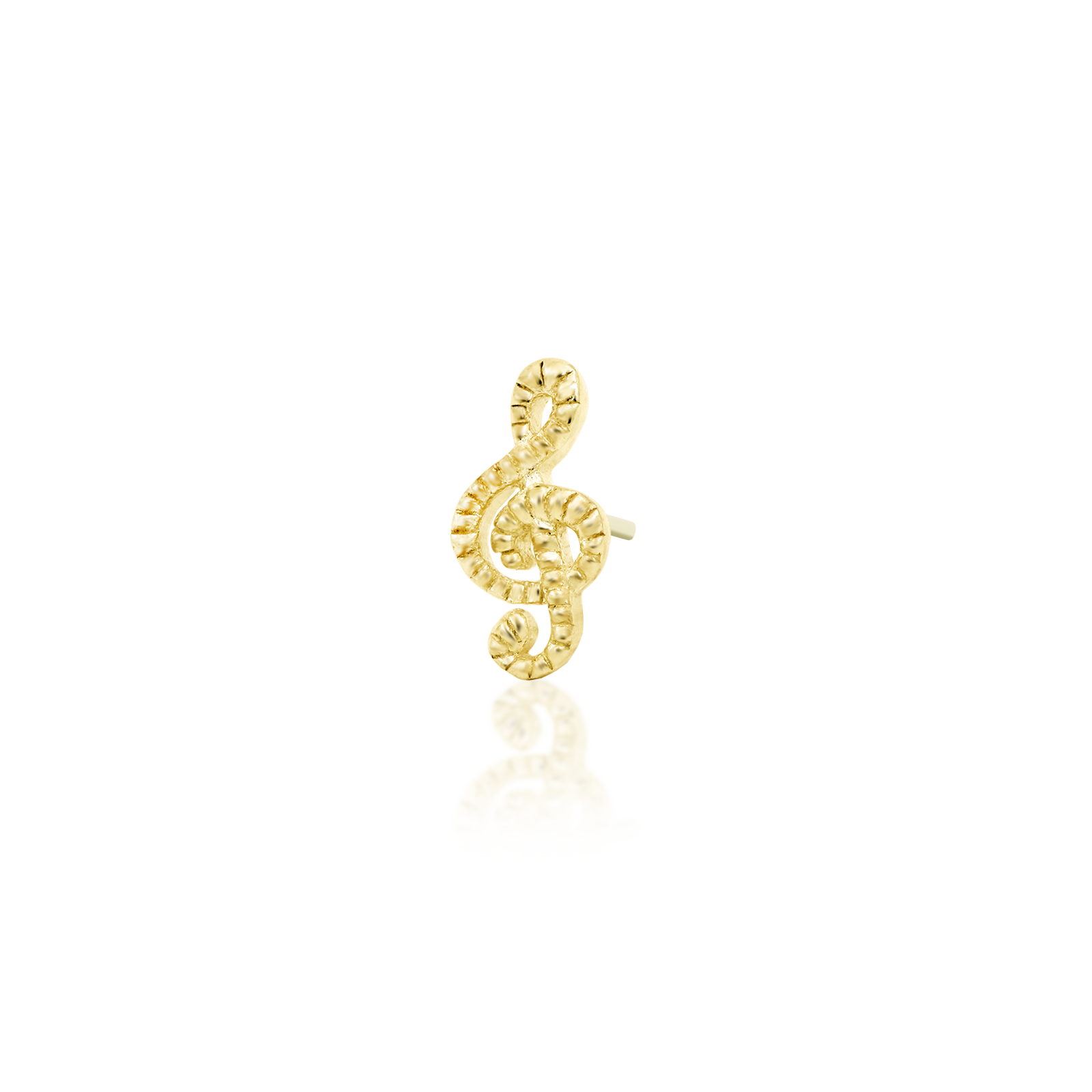 Treble Clef in 14k Gold by Junipurr