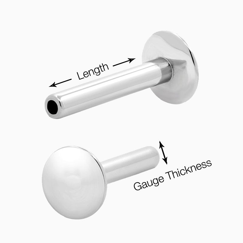 Flat Back Threadless Labret Post