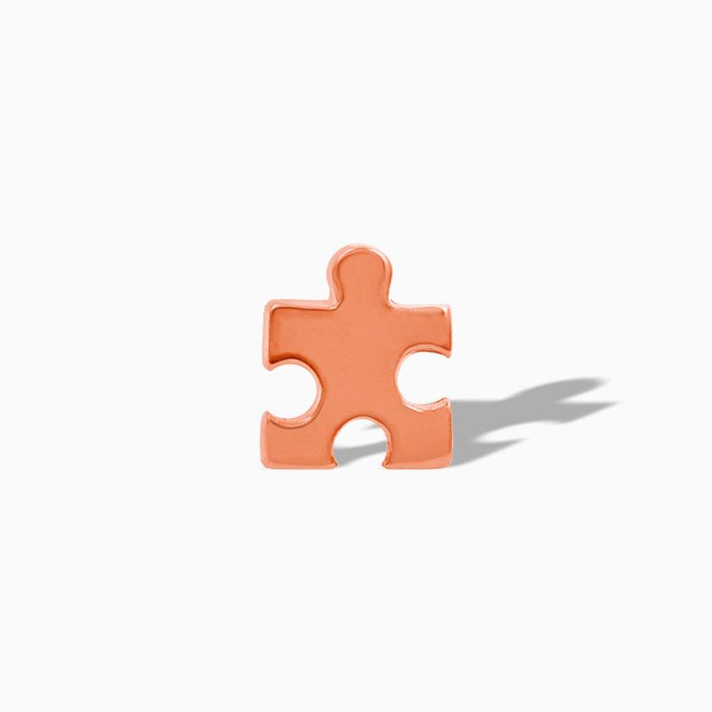 Puzzle Piece in 14k Gold by Junipurr