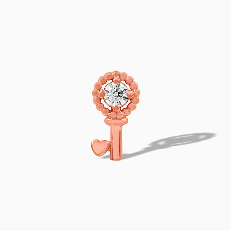 Key with Heart in 14k Gold by Junipurr