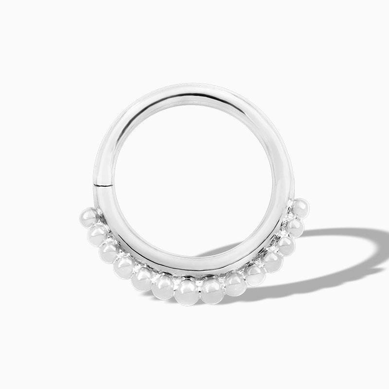 Beaded Seam Ring in 14k Gold by Junipurr